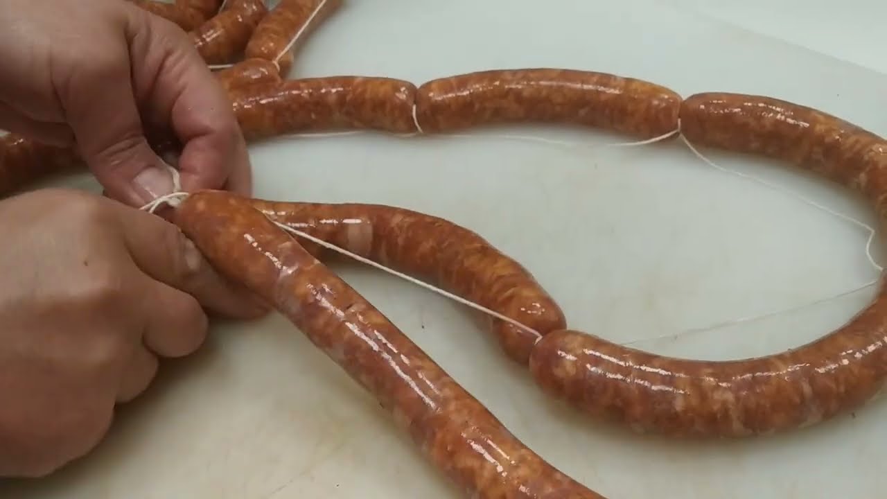 salchichas rojas de ajo elaboración casera
