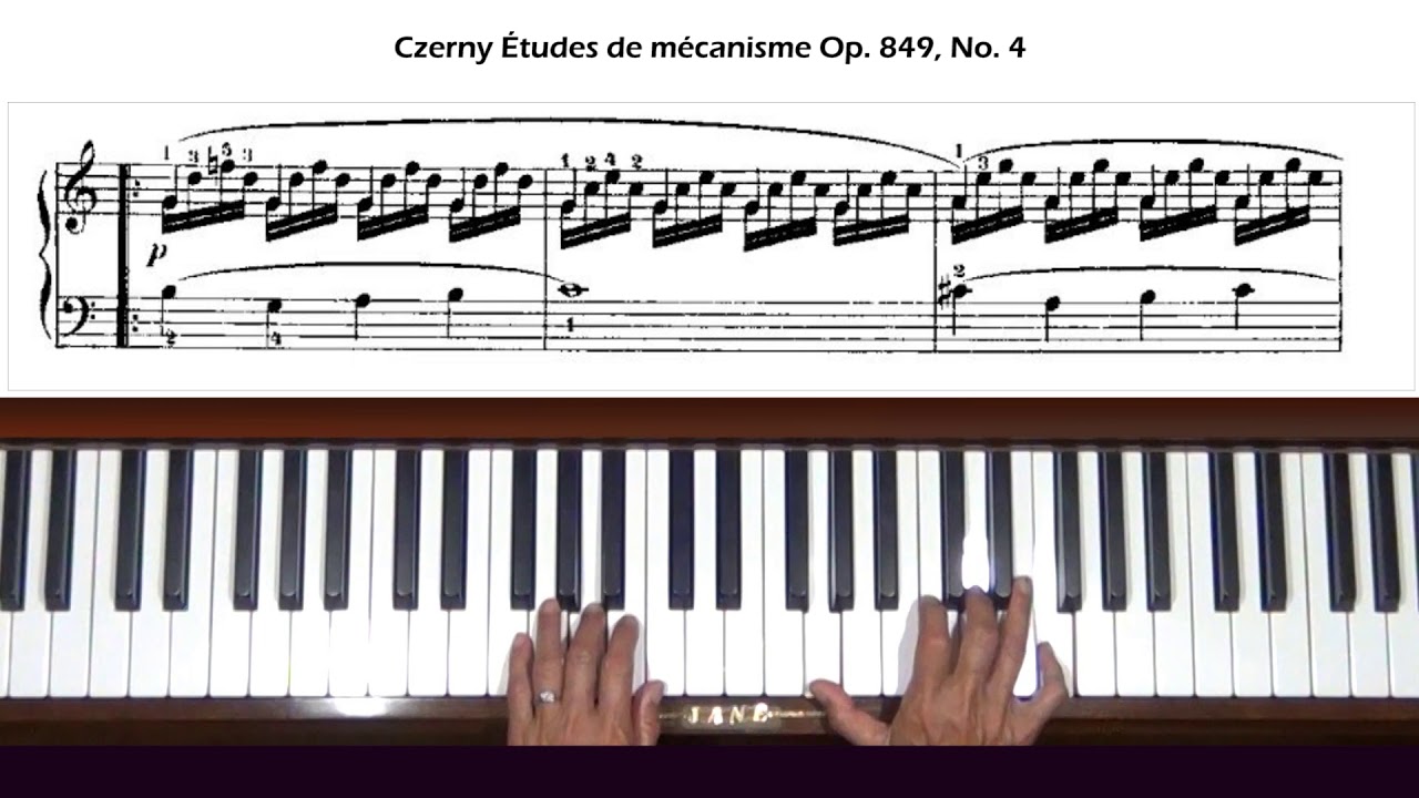 Czerny 30 &Eacute;tudes de m&eacute;canisme Op. 849, No. 4 Piano Tutorial