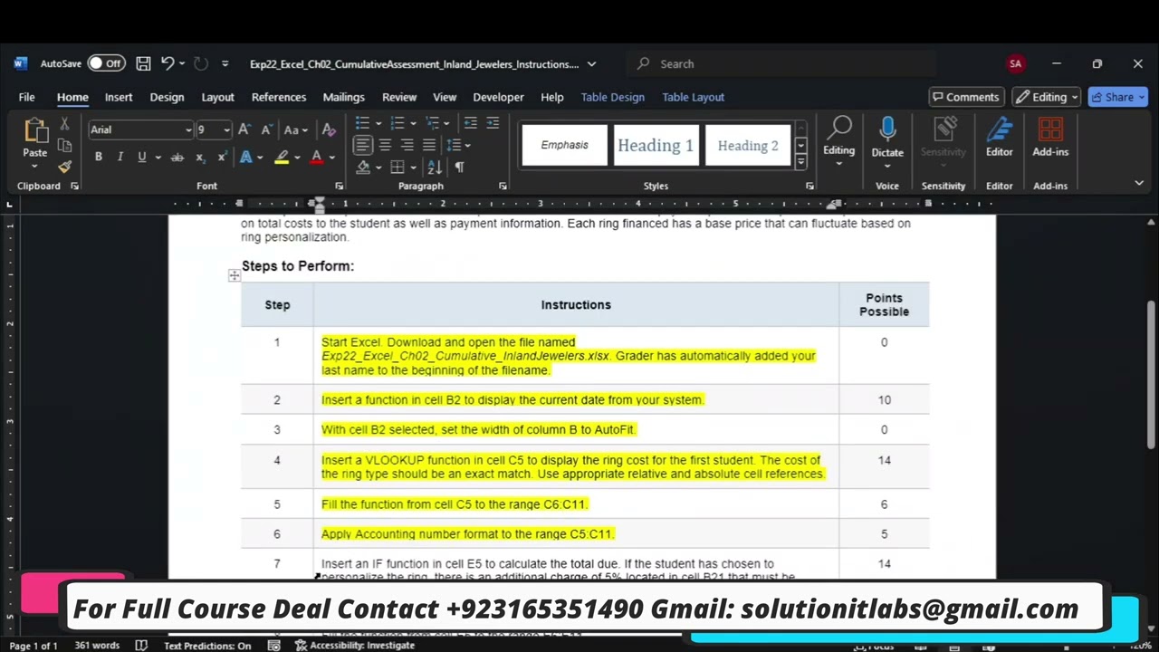 Exp22_Excel_Ch02_CumulativeAssessment_Inland_Jewelers | Excel Chapter 2 Cumulative Assessment