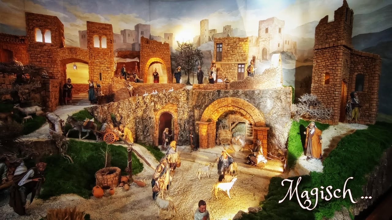 Weihnachtskrippe Ave Maria in Deggingen - "Maria durch ein Dornwald ging" mit keltischer Harfe 🥀🎶❤