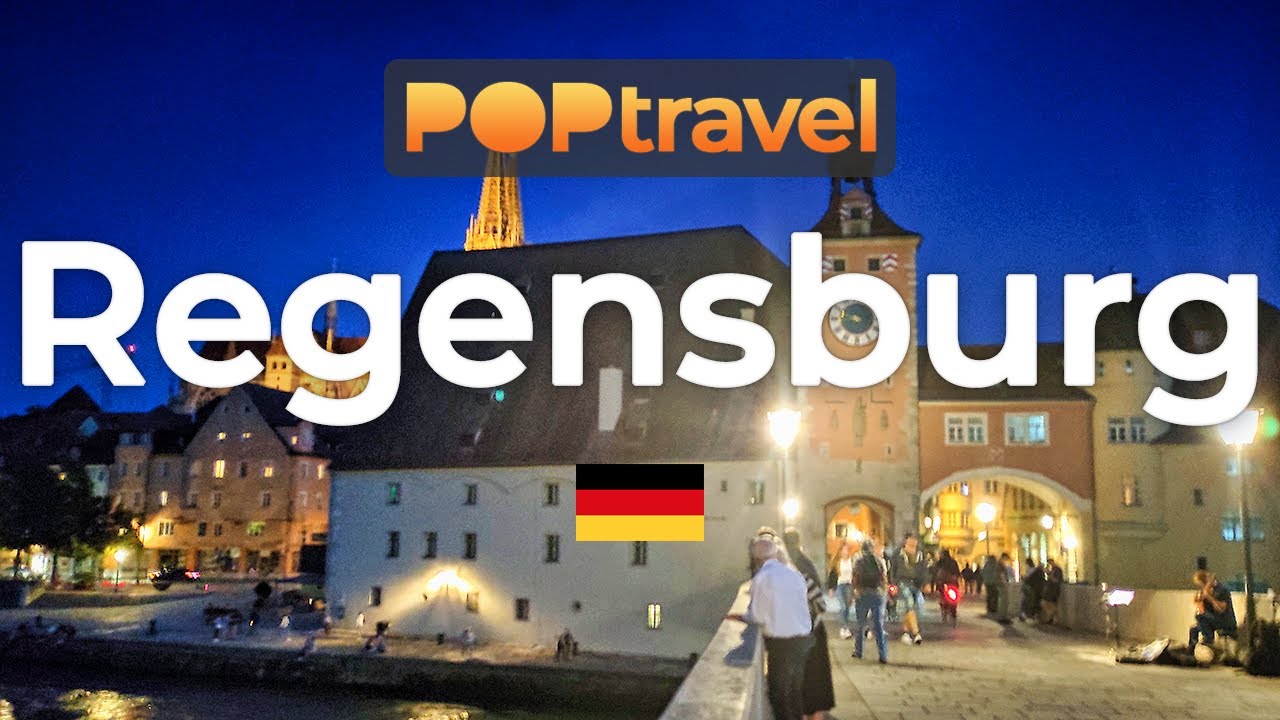 Walking in REGENSBURG / Germany 🇩🇪- Night Tour - 4K 60fps (UHD)