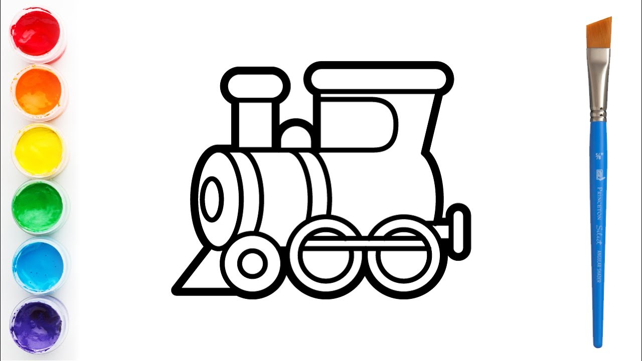Train Drawing, Painting & Coloring For Kids and Toddlers | Train Draw #drawing #train