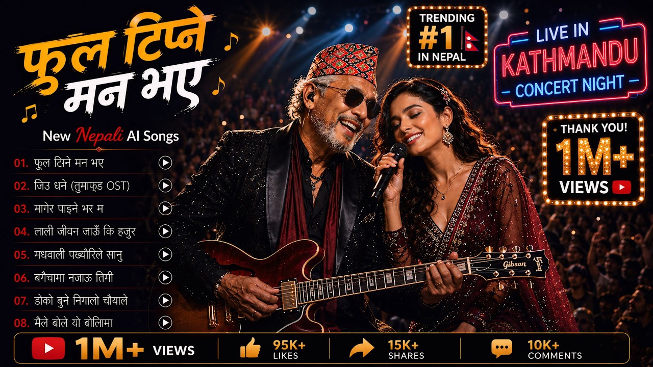 Fula Tipne Man Bhaye 🌸 फूल टिप्ने मन भए - TikTok Viral New Best Nepali AI Blues Rock Cover Song 2083