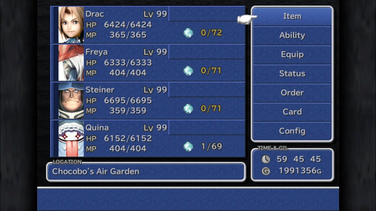 Final Fantasy IX - LV99 party VS Ozma (not weaken, 100% completion)