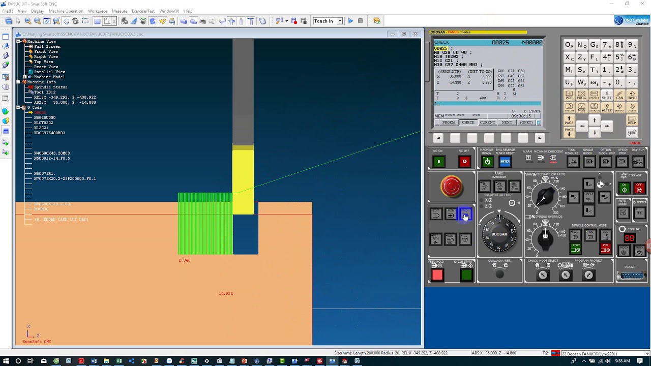 G75 GROOVING CYCLE  ON THE CNC LATHE-TIỆN RÃNH CNC