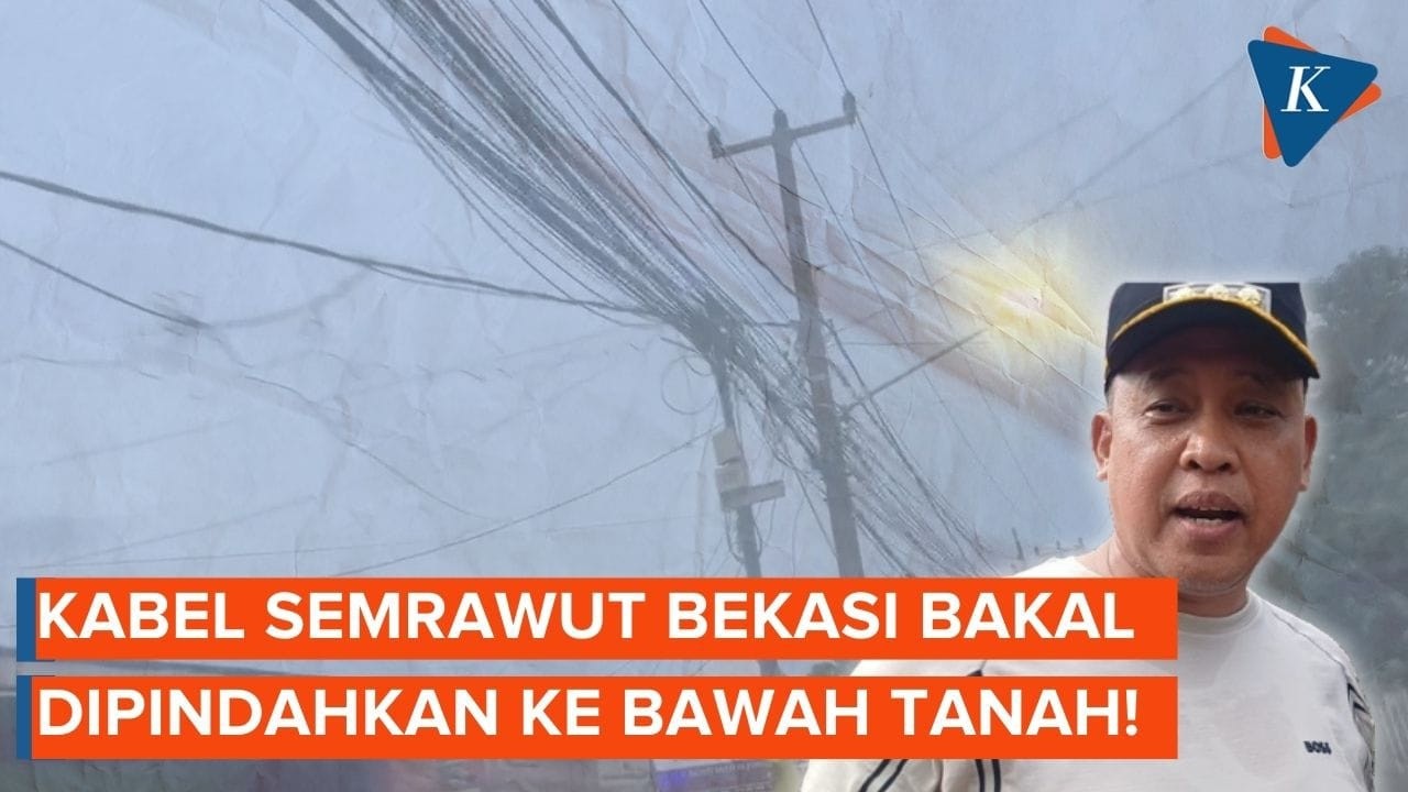 Kabel Semrawut di Bekasi Segera Dipindahkan ke Bawah Tanah