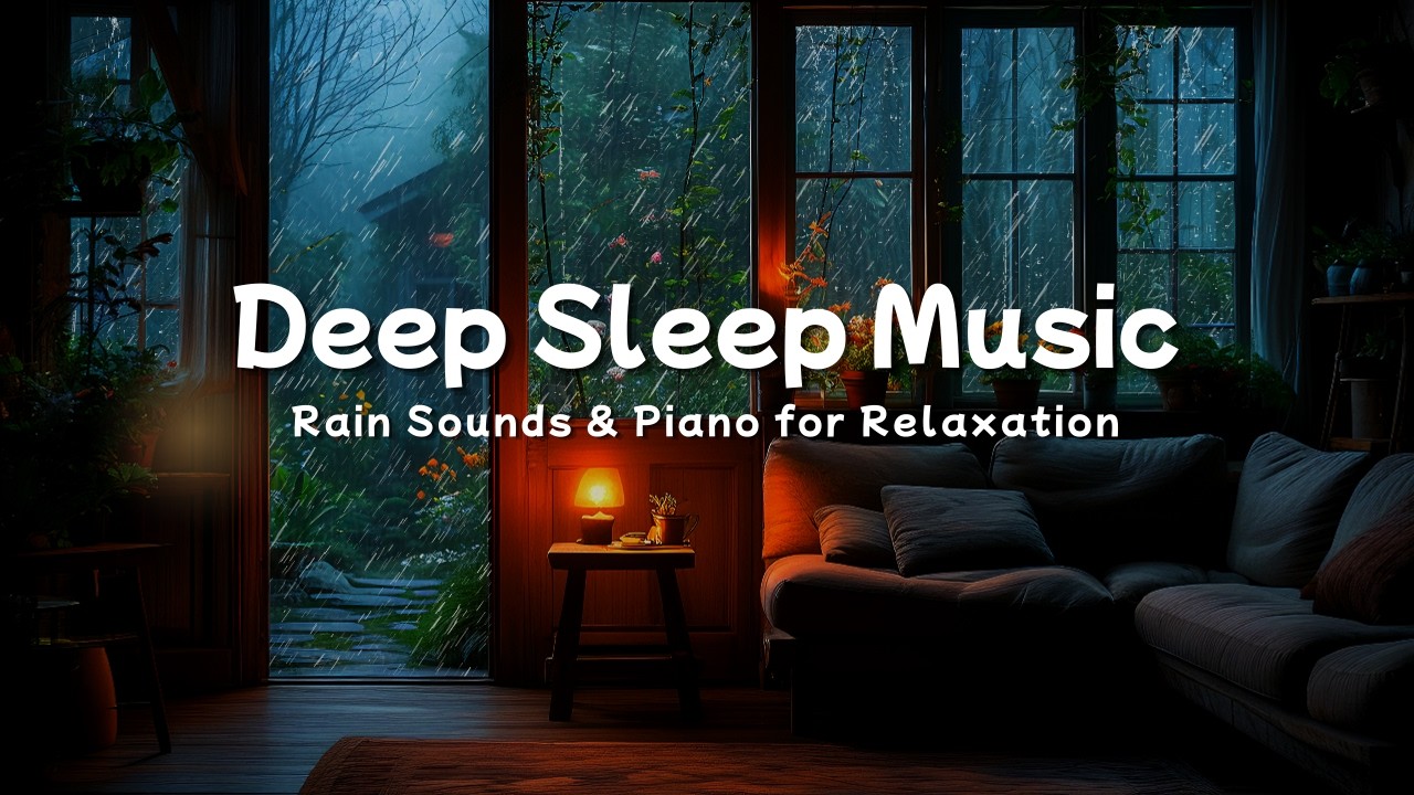 Peaceful Sleep Music with Rain Sounds 🎹 Calm Piano for Deep Sleep and Peaceful Night Rest