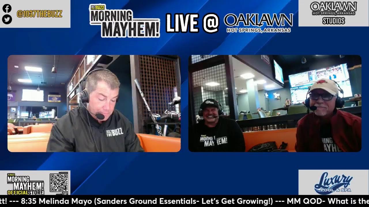 Morning Mayhem with David Bazzel and Roger Scott is LIVE from Oaklawn Hot Springs!