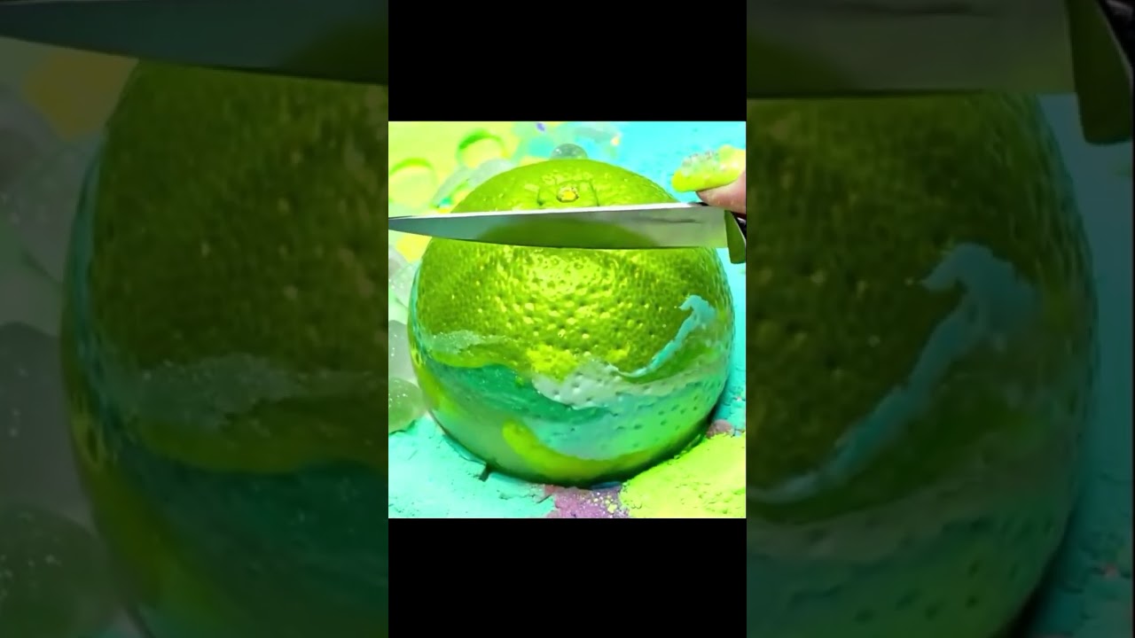 Fruit Cutting & Pearl Blast ASMR 🍉✨ #FruitCutting #SatisfyingASMR #FruitBlast #PearlASMR