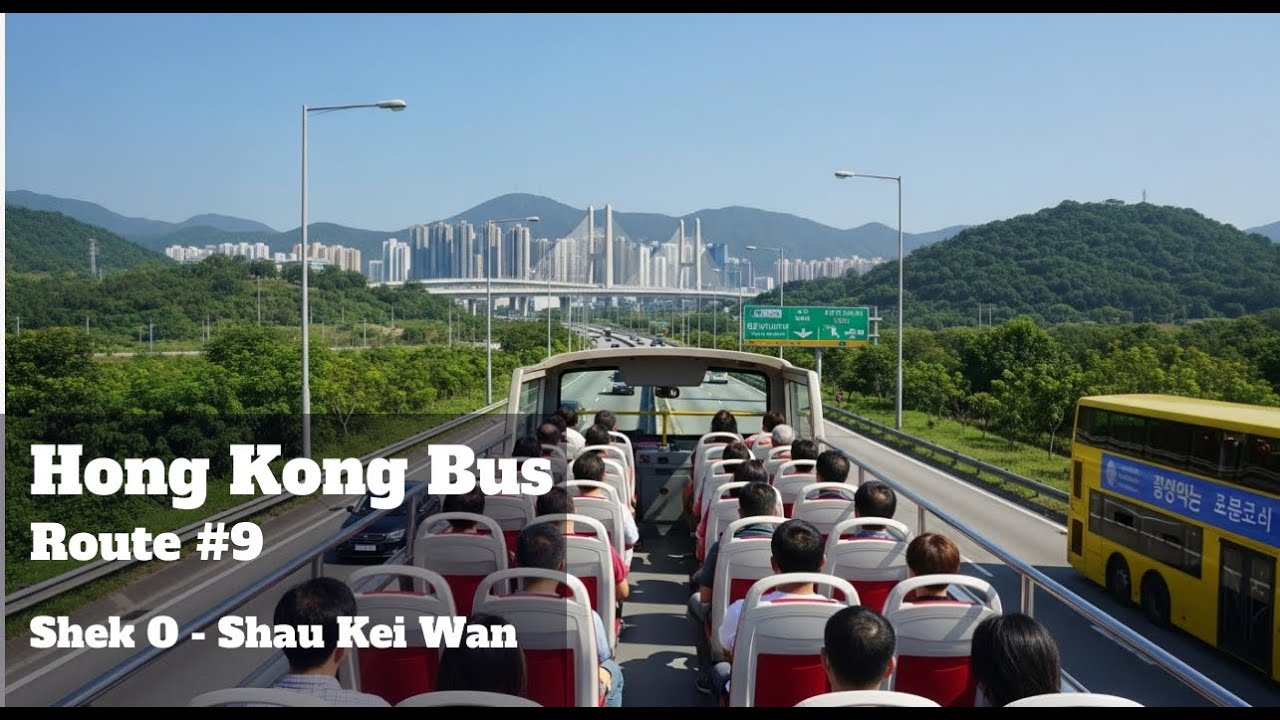 Hong Kong Bus Ride Through Eastern Hong Kong Island 🌧️| Bus Route #9 Shek O to Shau Kei Wan