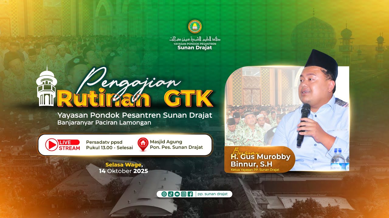 NGAJI RUTINAN GURU TENAGA KEPENDIDIKAN (GTK) YAYASAN PP. SUNAN DRAJAT