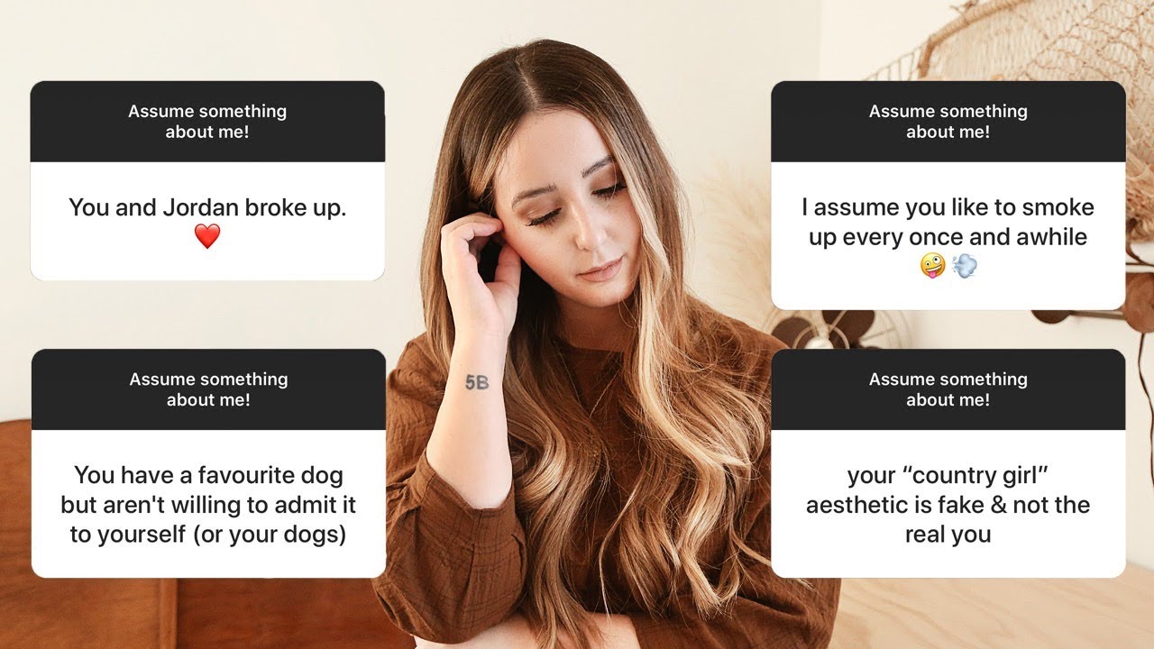 Reacting To Your Assumptions About Me