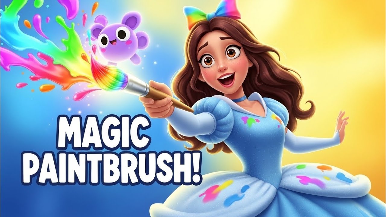 👉 Princess Nyra and the Magic Paintbrush ✨ | Magical Story for Kids | Animated Fairy Tale