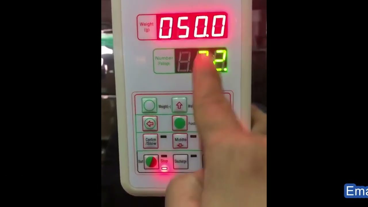 Tutorial How to reset the filling volume weight number for granules racking filler