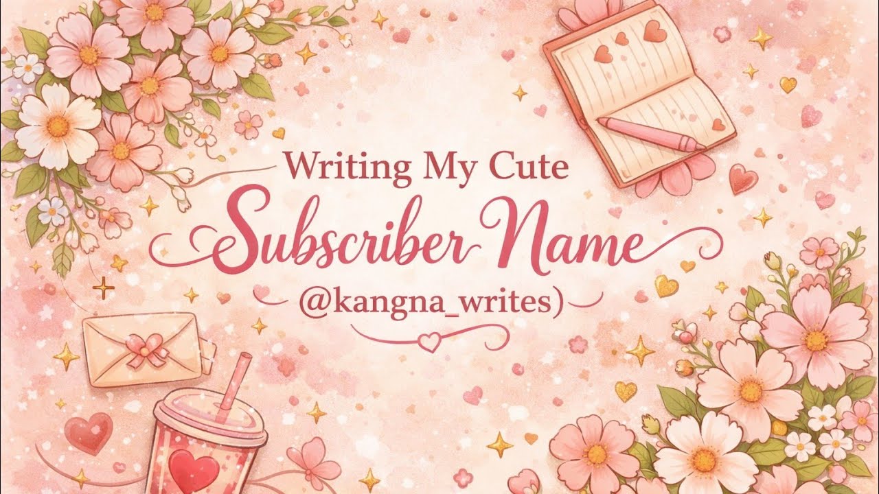 writing subscriber names 💗💫