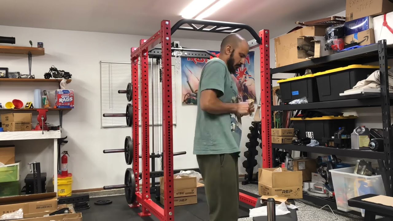 REP fitness PR 4000 power rack with lat pull-down/low row assembly Timelapse