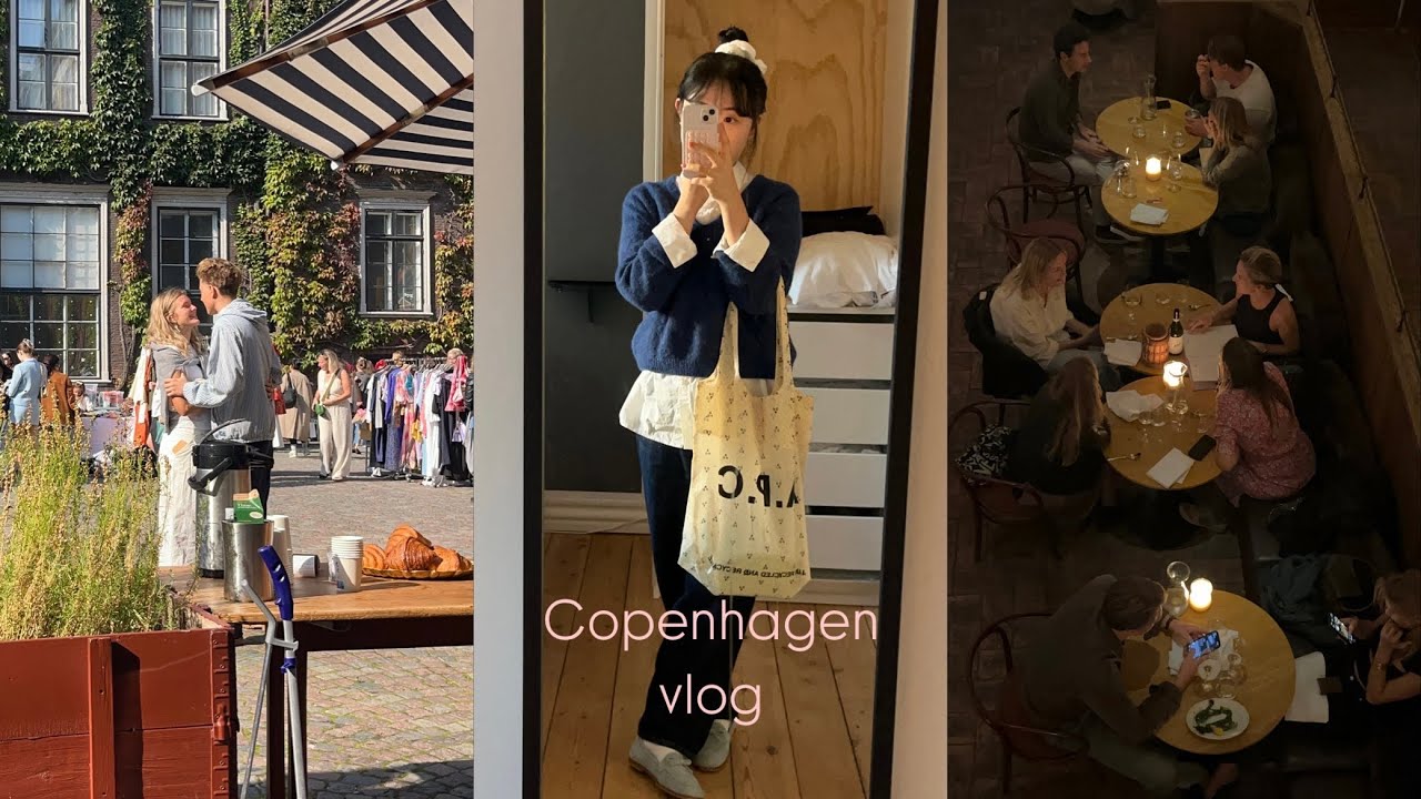 🇩🇰 코펜하겐 브이로그 Ep.2 | 제발 여기 카다멈번 드셔주세요 .. 🥨 | 아폴로 바에서의 브런치와 플리마켓 🍓🧤 | 100점 날씨의 루이지애나 | 티볼리 공원의 불꽃놀이 🎇