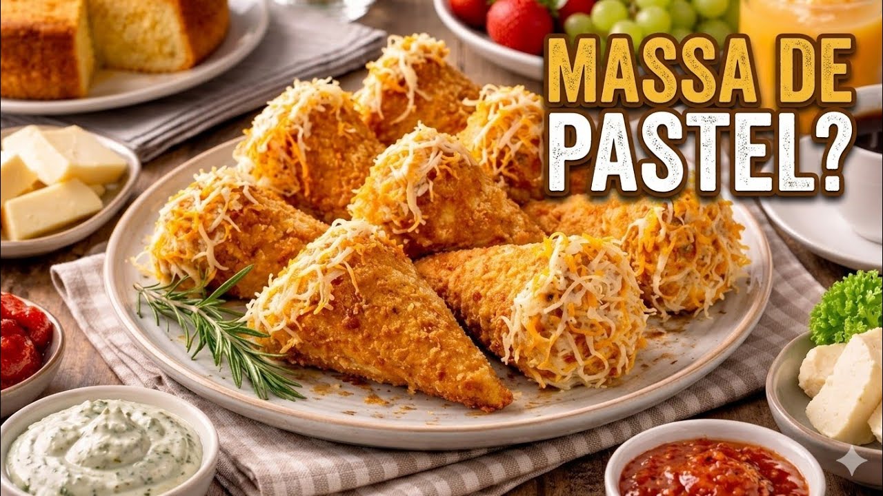 Cones de Frango Crocante 😋 | Com Massa de Pastel   #temaki #receitacaseira #coxinhadefrango 