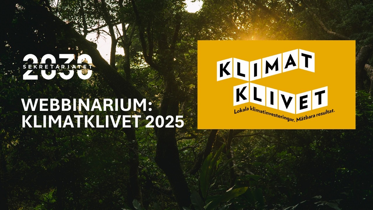 Sök medfinansiering för klimatsmart omställning genom Klimatklivet