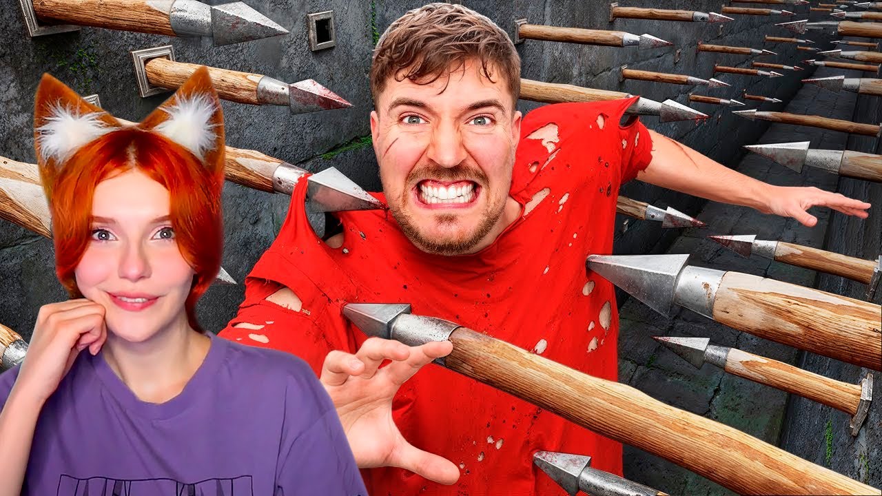 Самая Смертельная Полоса Препятствий в Мире! Мистер Бист (MrBeast) Реакция