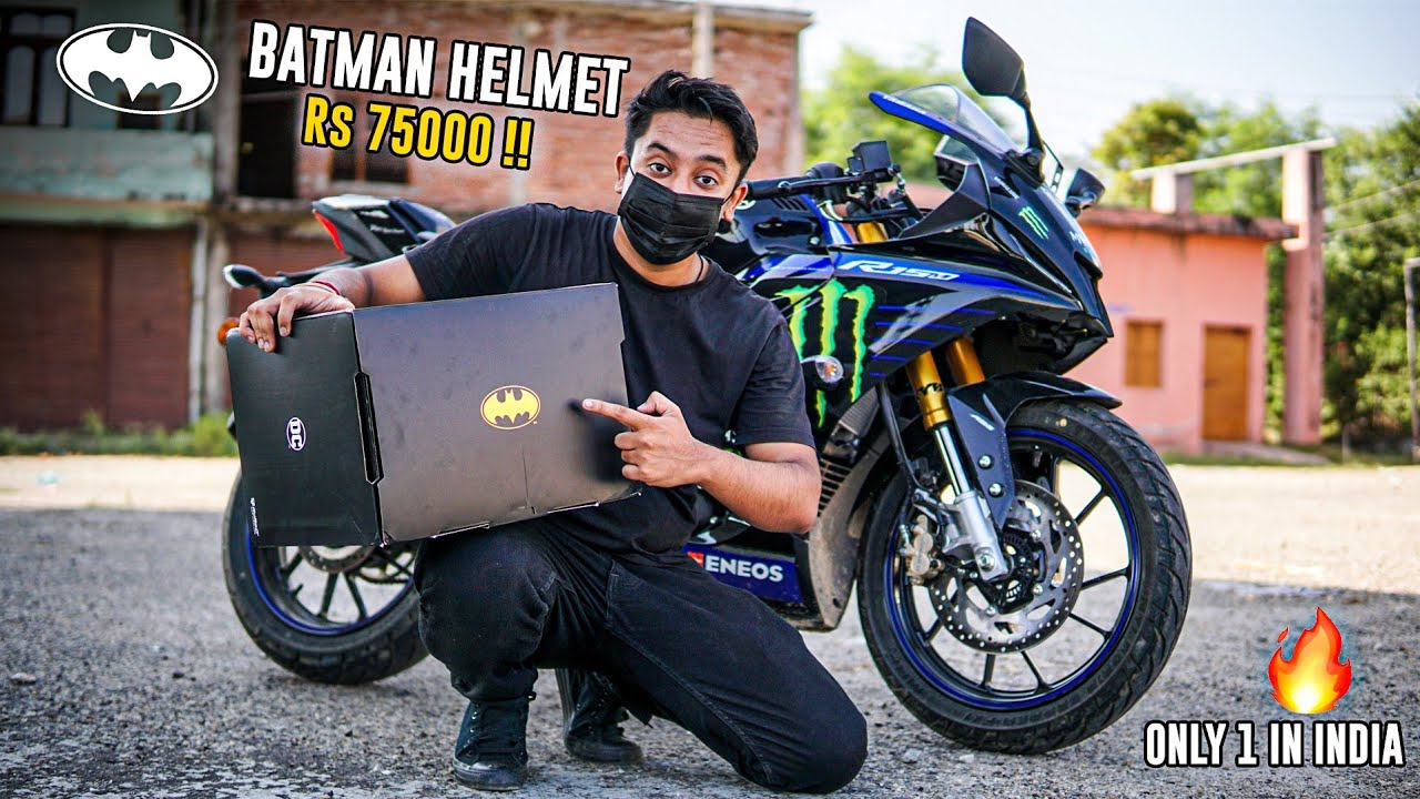 My New Helmet for My R15 M !! Ruroc Atlas 3.0 Batman....