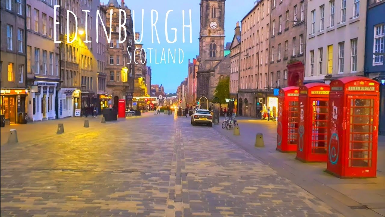 Scotland Edinburgh | Walking Tour - Royal Mile to Princess Street 4K