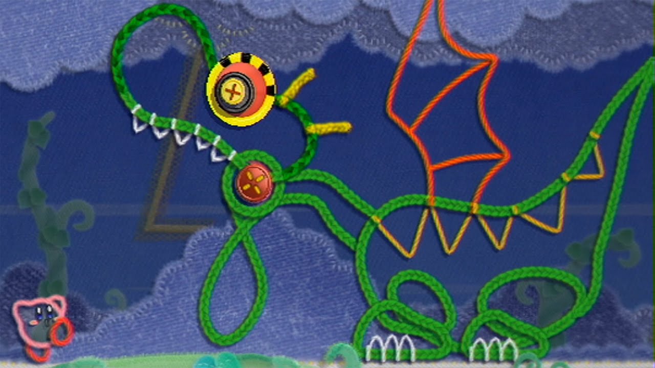 Kirby's Epic Yarn - All Bosses (No Damage)