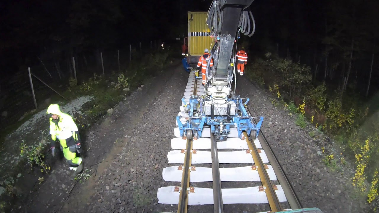 Spårbyte Harrträsk-Gällivare Timelapse 4k