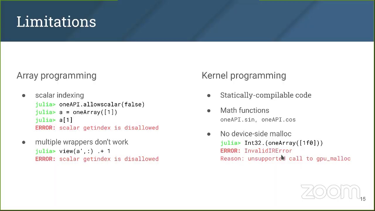 [JuliaGPU] A brief introduction to oneAPI.jl by Dr. Tim Besard