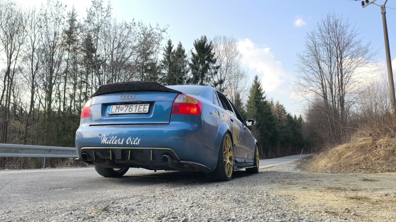 Audi A4 B6 3.0 V6 Quattro straight pipe+ S4 mufflers open valves