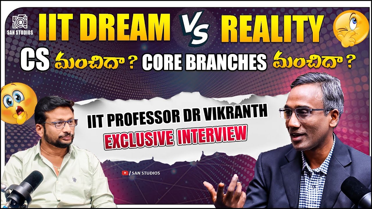IIT Professor Dr. Vikranth Racharla Exclusive interview #sanstudios #iit #iitmotivation #iitjee
