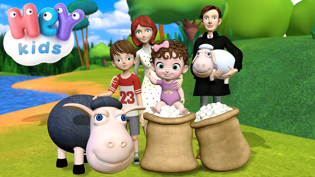 Bä Bä Vita Lamm 🐑 Barnsånger på Svenska | HeyKids
