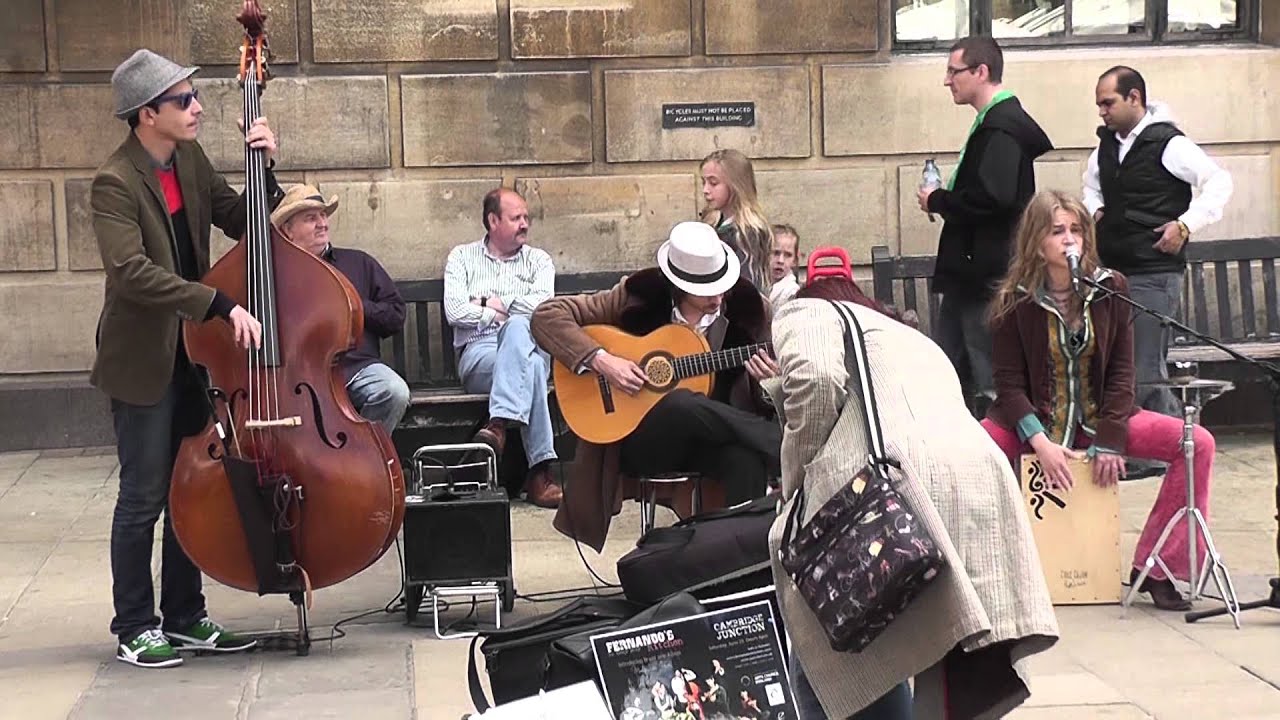 Sway, cover version by Fernando's Kitchen, Cambridge, 2nd June 2013, live street performance