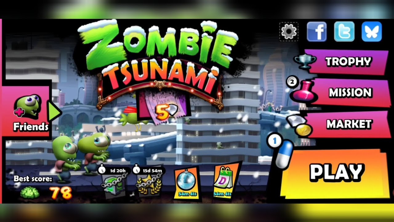 ZOMBIE 🧟‍♀️ 🧟‍♂️  Tsunami Gameplay Walkthrough 1 at @CR_Gaming4187 