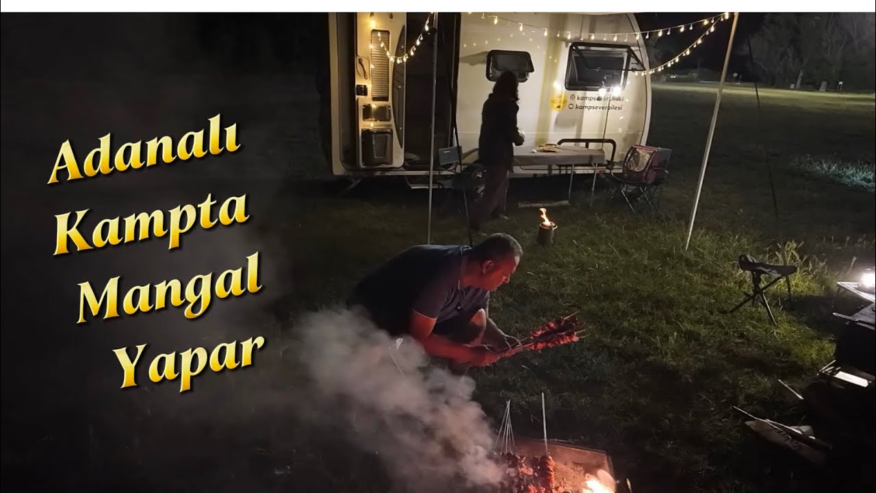 YAZIN ORTASINDA SERİN HAVADA KARAVAN İLE KAMP / KARAVANDA MANGAL YAPTIK