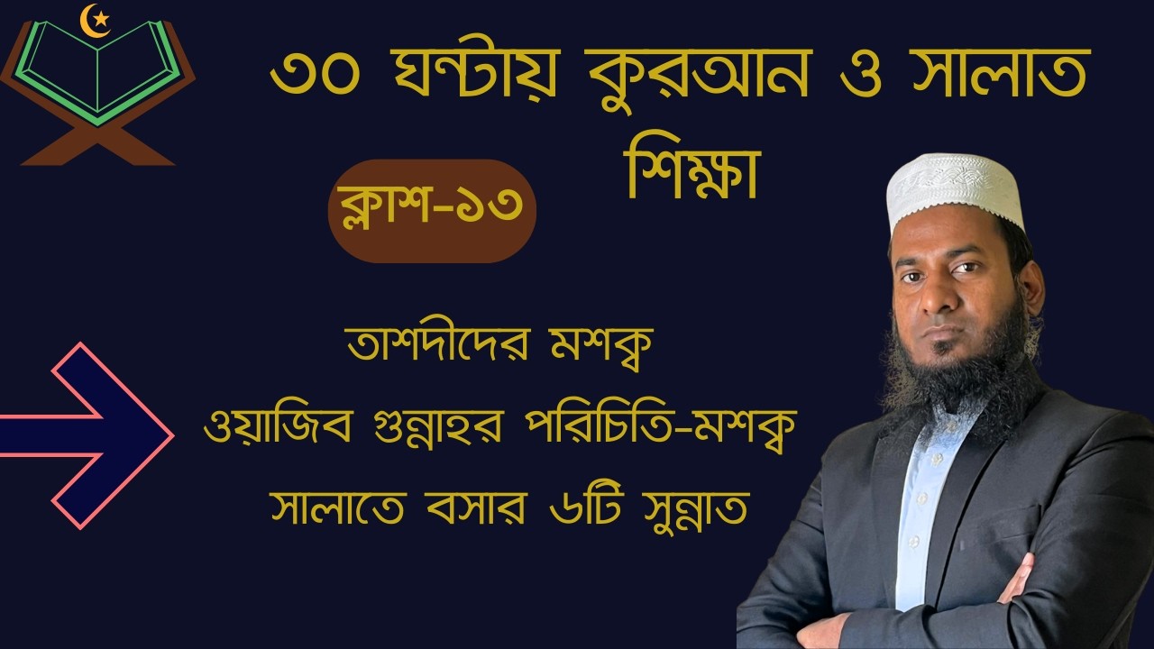 মশক্ব,ওয়াজিব গুন্নাহ,বসার ৬টি সুন্নাত