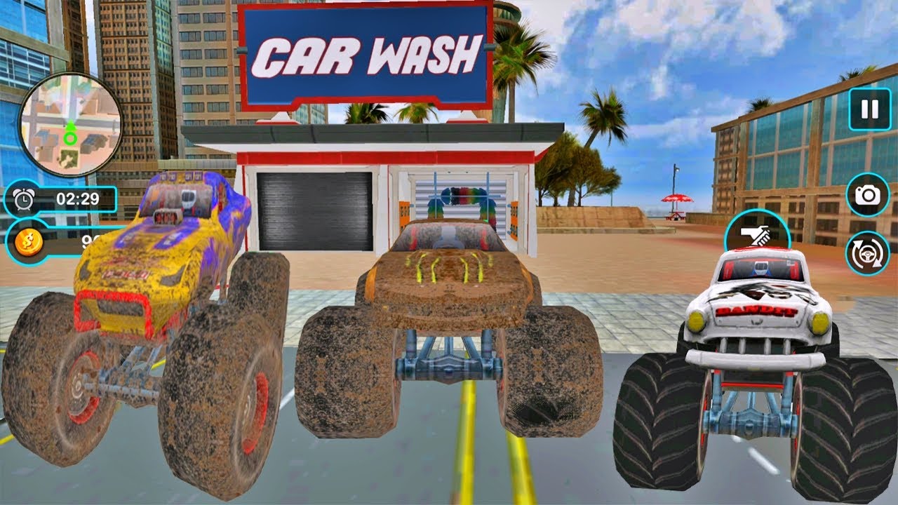 Car Wash Garage Service Workshop - All Monster Truck Modern Auto Wash - Best Android Gameplay