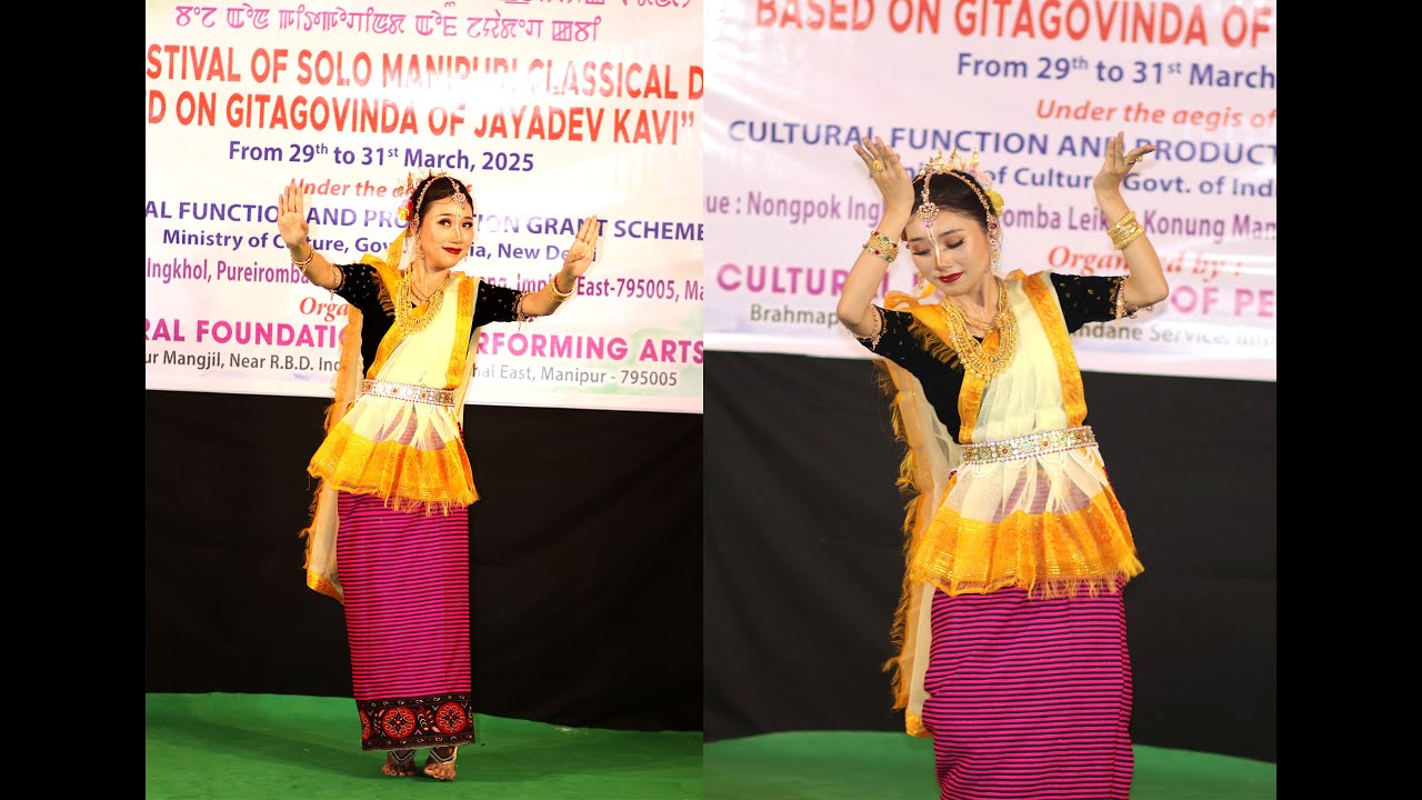 Krishna Vandana by Chabungbam Merina Devi on 3 Days Festival of Solo Manipuri Classical Dance ......