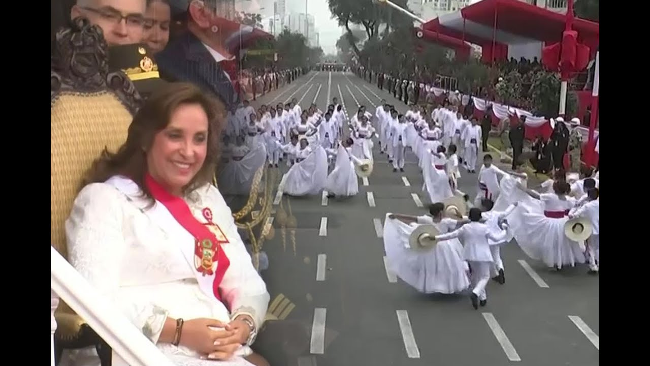 Marinera norteña en el Desfile Militar sorprende a la presidenta Dina Boluarte