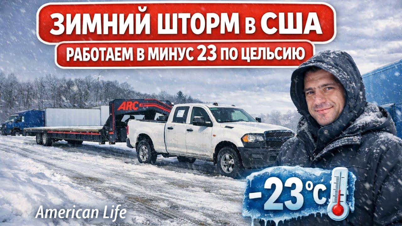 ЗИМНИЙ ШТОРМ В США: Работаем при -32°C | Hotshot в экстремальных условиях