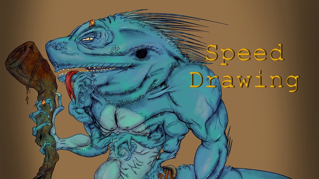To Make a Monster, Muscle and Scales  &ndash; Speed Drawing &ndash; (Unusualbox)