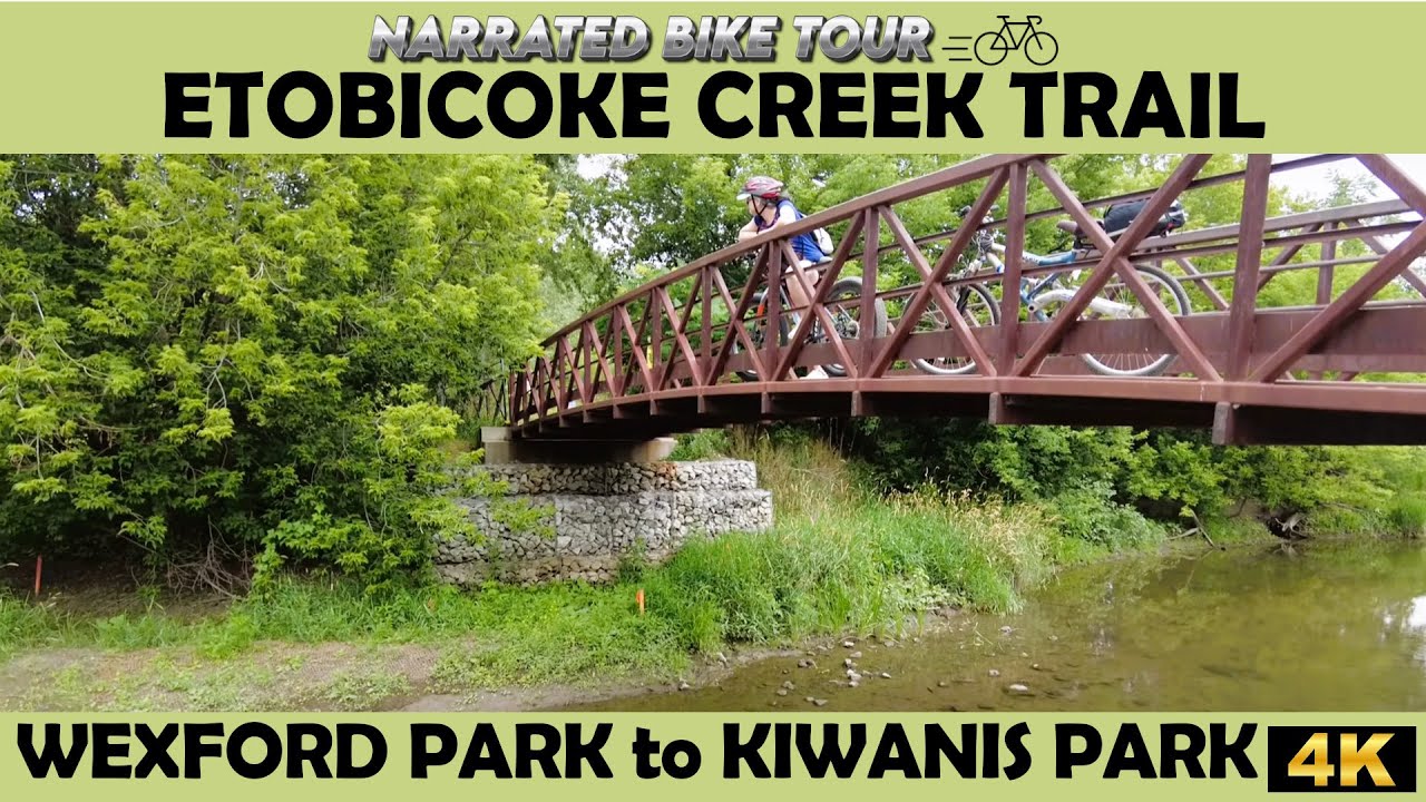 🚴&zwj;♂️  Etobicoke, Ontario - Etobicoke Creek Trail 🌳 🌿4K Bike Ride
