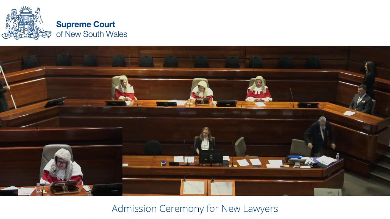 Admission Ceremony for New Lawyers - Friday 16 June - 2:45pm