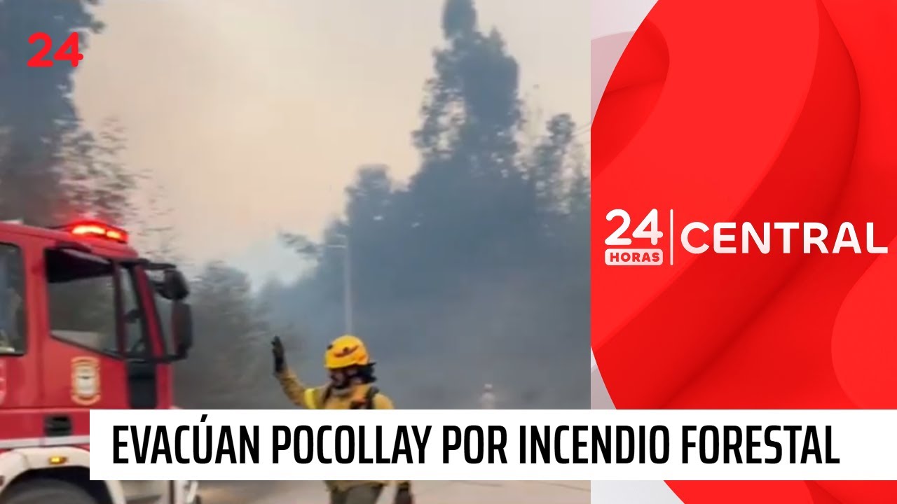 Evacúan Pocollay por propagación de incendio forestal | 24 Horas TVN Chile