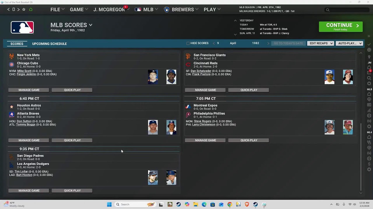 OOTP Baseball 26 | 1974 | Tigers v. Orioles | Lolich v. Palmer
