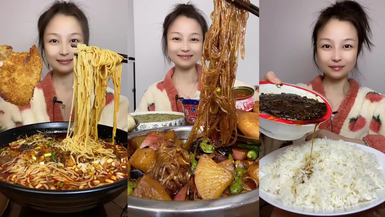 Mukbang Challenge Eating Spicy🔥🥵 Noodles 🍜 Fire noodles🍜🍛Chinese food #pasta #yummy #hotdog #cook 