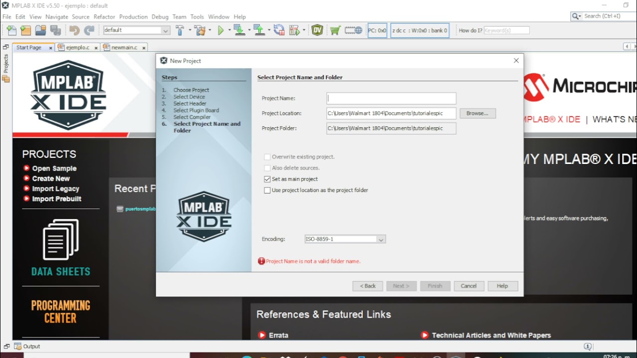how to create an .hex file for PIC16F887 using MPLABX.
