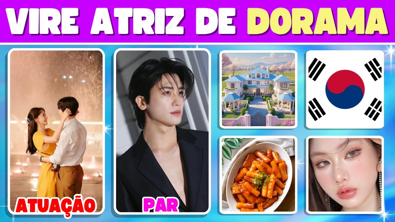 🌟🎬VIRE UMA ATRIZ DE DORAMA AGORA! Escolha seu destino! | Globo Quiz