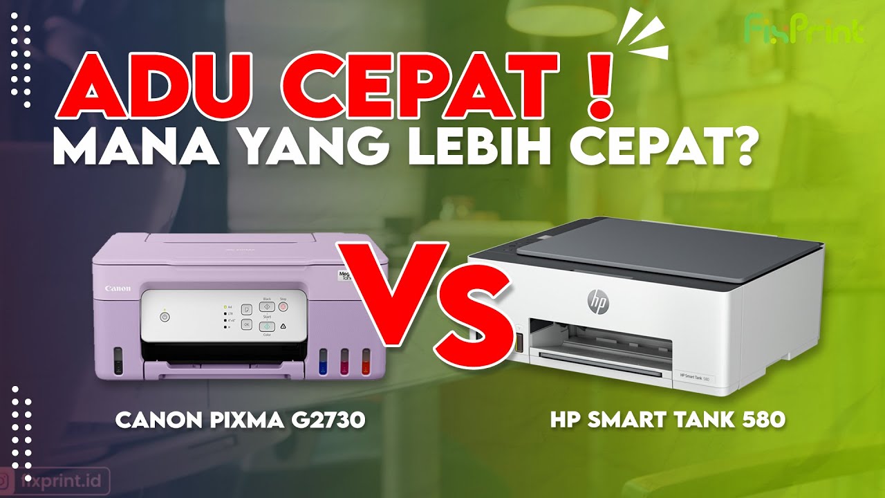 JANGAN BELI SEBELUM NONTON INI! Speed Test Print - Copy HP 580 vs Canon G2730 😮