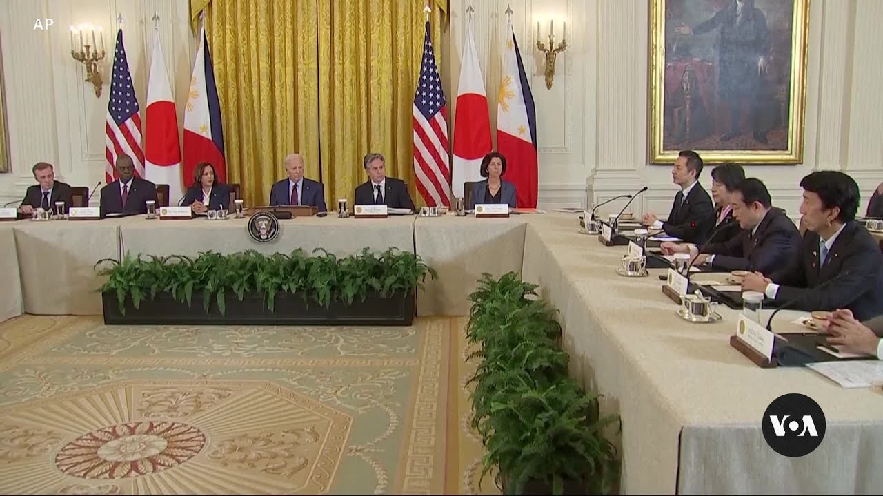 Biden, leaders of Japan, Philippines discuss Beijing&rsquo;s aggression in South China Sea | VOANews
